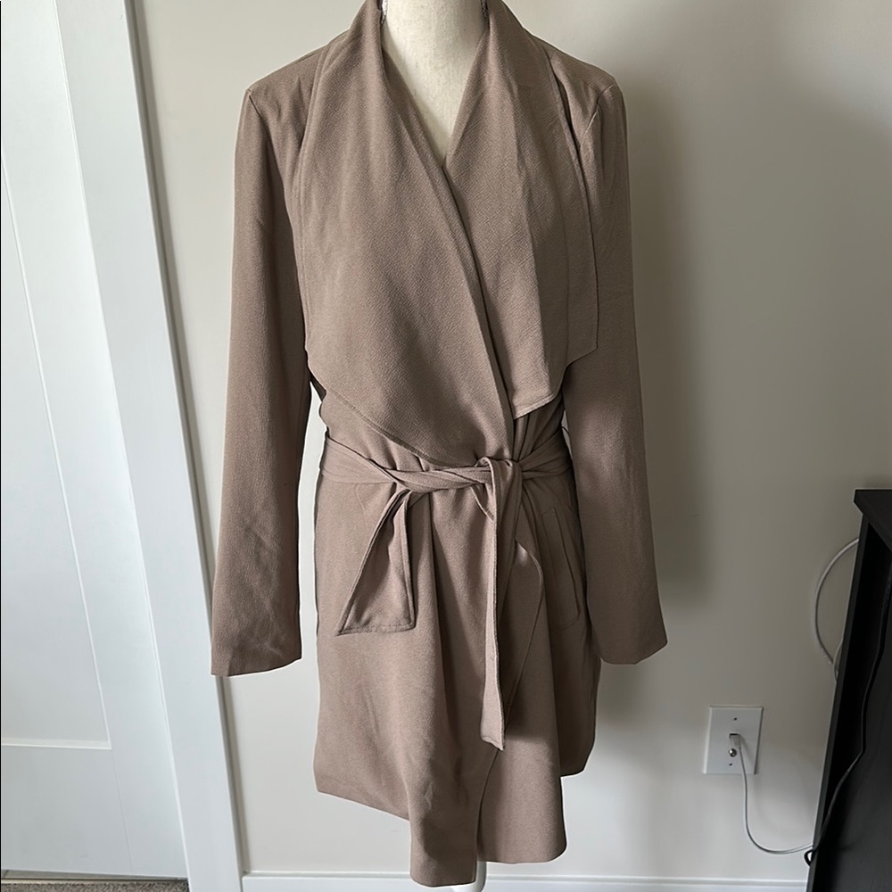 Chic Tan Wrap Coat